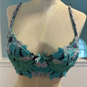 Le Mystere Teal and Purple Lace Bra